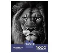 Rompecabezas De 1000 Piezas para Adultos Angry Lion Face Animal Rompecabezas para Adultos Juego Práctico Decoración De Pared Regalos para Amigos Y Familiares 70x50cm/1000pcs
