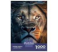 Rompecabezas De 1000 Piezas para Adultos Angry Lion Face Underwater Rompecabezas Antiestrés Juguetes Difíciles Cumpleaños Y Navidad 70x50cm/1000pcs