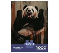 Rompecabezas De 1000 Piezas para Adultos Angry Panda Rompecabezas para Adultos Juguete Decoración De Pared Decoración del Hogar Interacción Entre Padres E Hijos 38x26cm/1000pcs