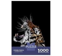 Rompecabezas De 1000 Piezas para Adultos Angry Wild Tiger Poster Rompecabezas para Adolescentes Juguete Decoración De Pared Alivio del Estrés 52x38cm/1000pcs