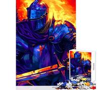 Rompecabezas de 1000 Piezas para Adultos Anillo de Fuego Caballero paladín decoración del hogar Juguetes Regalos de Amigo Secreto Juego Familiar Ayuda a ejercitar el Cerebro tamaño 38x52cm