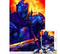 Rompecabezas de 1000 Piezas para Adultos Anillo de Fuego Caballero paladín decoración del hogar Juguetes Ideas de Regalo Juego Educativo Interesante reducción del estrés tamaño 50x75cm