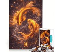 Rompecabezas de 1000 Piezas para Adultos Animal del Zodiaco Piscis Juegos educativos decoración para el hogar colección de Artistas Bellas Artes 38x52cm