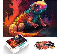 Rompecabezas de 1000 Piezas para Adultos Animal geco Desafiante de completar, Pero Divertido y Gracioso. para la decoración del hogar 52x38cm
