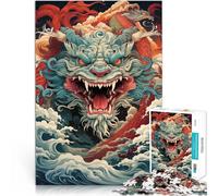 Rompecabezas de 1000 piezas para adultos, animales, dragones de colores, juguetes antiestrés, 19,7 pulgadas x 29,5 pulgadas, para regalo a toda la familia