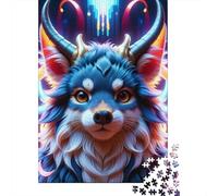 Rompecabezas de 1000 Piezas para Adultos, Animales fantásticos, Rompecabezas Cuadrados creativos para Adultos, Rompecabezas de Madera para decoración del hogar, Rompecabezas de 1000 Piezas (75x50cm)