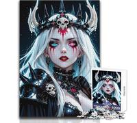 Rompecabezas de 1000 Piezas para Adultos, Anime Dark Queen con Corona, Juego Educativo Familiar, Corte de precisión, Regalo para cumpleaños, tamaño 50x75cm