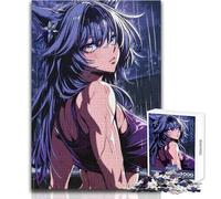 Rompecabezas de 1000 Piezas para Adultos, Anime Foxgirl bajo la Lluvia, Juguete de análisis de Juegos intelectuales y lógicos, Regalo para cumpleaños, tamaño 38x26cm