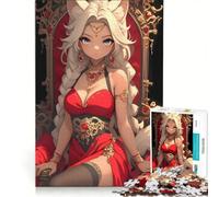 Rompecabezas de 1000 Piezas para Adultos, Anime Girl Fox Queen Waifu, Juego Educativo, Carrera de Velocidad Manual, Regalo de cumpleaños, Regalos de Viaje 50x75cm