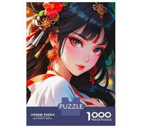 Rompecabezas De 1000 Piezas para Adultos Anime Girl in Traditional Rompecabezas Juego De Ingenio Carrera De Velocidad De Manos Interacción Entre Padres E Hijos 70x50cm/1000pcs