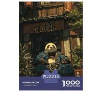Rompecabezas De 1000 Piezas para Adultos Anime Japanese Panda Bear Rompecabezas Juego De Ingenio Carrera De Velocidad De Manos Interacción Entre Padres E Hijos 38x26cm/1000pcs