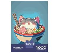 Rompecabezas De 1000 Piezas para Adultos Anime Ramen Noodle Cat Rompecabezas para Adolescentes Juegos Familiares Difícil Difícil Interacción Entre Padres E Hijos 70x50cm/1000pcs