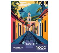 Rompecabezas De 1000 Piezas para Adultos Antigua Guatemala Street Rompecabezas para Adultos Juegos Divertidos Análisis Y Lógica Regalos para Amigos Y Familiares 70x50cm/1000pcs