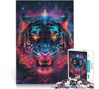 Rompecabezas de 1000 Piezas para Adultos “Antiguo Ritual del Tigre” Madera，para y a Partir de 14 años Decoración del hogar Gran Regalo para los Juegos。tamaño：50x75cm/19.68x29.52pulgada