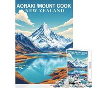 Rompecabezas de 1000 Piezas para Adultos Aoraki∕Mount Cook's Towering Presence Juguetes antiestrés Regalos de cumpleaños para Juegos educativos Adecuado para decoración de Escritorio tamaño 38x52cm