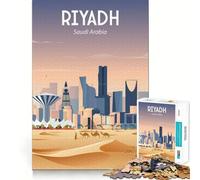 Rompecabezas de 1000 Piezas para Adultos, Arabia Saudita, diseño Elegante y Funcional, Juguete de construcción, Juego de Paz, Regalo de cumpleaños (38x26cm)