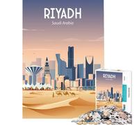 Rompecabezas de 1000 Piezas para Adultos Arabia Saudita Juego Imposible Juguetes adictivos para Cultivar la Paciencia Regalos de cumpleaños para la diversión Familiar Tamaño 75x50cm