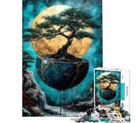 Rompecabezas de 1000 Piezas para Adultos Árbol bonsái sobre Esfera Flotante Rompecabezas para Adultos Juegos Familiares Mejora la Memoria cumpleaños y Navidad (tamaño 50x75cm)