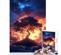 Rompecabezas de 1000 Piezas para Adultos árbol Celestial de la Vida Juguete para decoración de Pared Gran Regalo para Juegos Juegos de relajación Mejora del Amor Entre Parejas tamaño 50x75cm