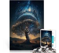 Rompecabezas de 1000 Piezas para Adultos “Árbol cósmico de la Vida” Hecho de Papel，Apto para Mayores de 14 años. Juegos educativos Decoración del hogar Juegos Juguetes Regalo。tamaño：26x38cm