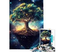 Rompecabezas de 1000 Piezas para Adultos Árbol Cósmico de la Vida Rompecabezas para Adolescentes Juguetes DIY Corte de precisión Reto para completar (Tamaño 38x26cm)