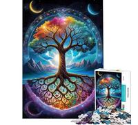 Rompecabezas de 1000 Piezas para Adultos Árbol Cósmico de la Vida Rompecabezas para Adultos Juguete Decoración de Pared Difícil Único Regalo de cumpleaños (Tamaño 50x75cm)