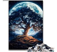 Rompecabezas de 1000 Piezas para Adultos,Árbol de la Vida Cósmico de Madera,Idea decoración del hogar,50x75cm,Actividad para Adultos y familias,Regalo de decoración del hogar