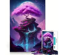 Rompecabezas de 1000 Piezas para Adultos Árbol de la Vida Fantasía Encaja a la perfección Arte Juego Mental Regalo Juego Lento Arte de Pared navideño (50x75cm)