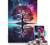 Rompecabezas de 1000 Piezas para Adultos Árbol de la Vida Galaxia Cósmica Juego práctico Corte de precisión Regalo de cumpleaños Regalos 50x75cm