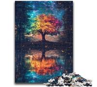 Rompecabezas de 1000 Piezas para Adultos, Árbol de la Vida, Juguete Educativo Intelectual descompresor, decoración (38x26cm)