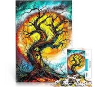 Rompecabezas de 1000 Piezas para Adultos Árbol Encantado retorcido Hecho de cartón Apto para Mayores de 14 años. Matar el Tiempo en Vacaciones en casa Ideas de Regalos tamaño：26x38cm