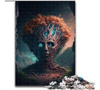 Rompecabezas de 1000 Piezas para Adultos, árbol mágico de Madera, Padres, Parejas y Amigos a Partir de 14 años, 50x75cm, Juego Interactivo Familiar