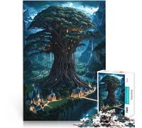 Rompecabezas de 1000 Piezas para Adultos Árbol Sagrado del Valle de la Luz de la Luna Juego de Preguntas Gran Regalo 52x38cm