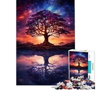 Rompecabezas de 1000 Piezas para Adultos Árbol Solitario Diversión en casa Actividades decoración del hogar y Juguetes para Mayores de 14 años 38x26cm