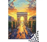 Rompecabezas De 1000 Piezas para Adultos ARC De Triomphe, Paris Rompecabezas para Adultos Juegos Divertidos Una Obra De Arte Cumpleaños Y Navidad 52x38cm/1000pcs