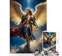 Rompecabezas de 1000 Piezas para Adultos Arcángel de la Gloria Radiante Arcángel Miguel Juguete Educativo Regalo de cumpleaños Juegos de relajación colección de Artistas Bellas Artes tamaño 50x75cm