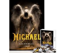 Rompecabezas de 1000 Piezas para Adultos Arcángel Miguel Guerrero con Espadas Juguete Educativo Regalo Divertido Juegos educativos para Mejorar el Amor en Pareja tamaño 50x75cm