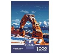 Rompecabezas De 1000 Piezas para Adultos Arches National Park in Winter Rompecabezas para Adultos Juego Práctico Decoración De Pared Regalos para Amigos Y Familiares 52x38cm/1000pcs