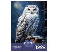 Rompecabezas De 1000 Piezas para Adultos Arctic Snowy Owl Rompecabezas para Adolescentes Juego Familiar Desafío Difícil Gran Regalo para Jugar 52x38cm/1000pcs