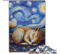 Rompecabezas de 1000 Piezas para Adultos, Ardilla, Cielo Nocturno, de Madera, Ideal para cumpleaños, Navidad y Halloween, 50x75cm, decoración artística DIY, Regalo de cumpleaños