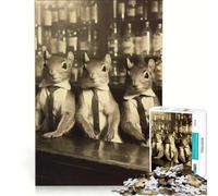 Rompecabezas de 1000 Piezas para Adultos Ardillas en un Bar Juguete Educativo Ideal para la interacción Entre Padres e Hijos Perfecto como Regalo para Toda la Familia 50x75cm