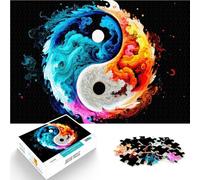 Rompecabezas de 1000 Piezas para Adultos Armonía Cósmica Yin Yang Juguetes Juegos Educativos Antiestrés Lista de Deseos con Papá Noel 38x26cm