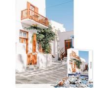 Rompecabezas de 1000 Piezas para Adultos Arquitectura de Islas griegas decoración del hogar Juguetes Obras de Arte Regalo para Juegos educativos Actividades Divertidas en casa tamaño 38x52cm