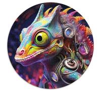 Rompecabezas de 1000 Piezas para Adultos, Art Chameleon, para interacción Familiar y desafío Mental (67,5 x 67,5 cm)