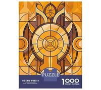 Rompecabezas De 1000 Piezas para Adultos Art Deco Stained Glass Window Rompecabezas para Adultos Juego Familiar Mejora La Memoria Regalos Y Cumpleaños Únicos 70x50cm/1000pcs