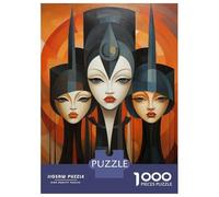 Rompecabezas De 1000 Piezas para Adultos Art Deco Women Painting Rompecabezas para Adultos Juguetes Antiestrés Decoración del Hogar Regalos para Amigos Y Familiares 70x50cm/1000pcs