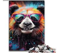 Rompecabezas de 1000 Piezas para Adultos Art Panda, Rompecabezas de 1000 Piezas para Fiestas de cumpleaños para Hombres y Mujeres (tamaño 50x75cm)