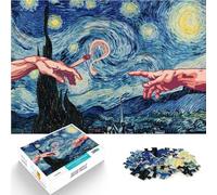 Rompecabezas de 1000 Piezas para Adultos Arte bajo Las Estrellas Hecho de cartón para Mayores de 14 años Regalos de decoración del hogar cumpleaños y Navidad tamaño：26x38cm