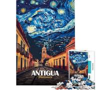 Rompecabezas de 1000 Piezas para Adultos Arte Callejero de Antigua Guatemala Rompecabezas Divertido para Adultos difícil único Ideal para cumpleaños y Regalos (tamaño 38x26cm)