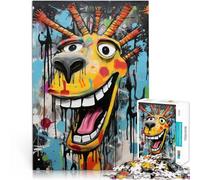 Rompecabezas de 1000 Piezas para Adultos Arte Callejero de Grafiti Brillante Hecho de Papel，Apto para Mayores de 14 años. Juego de desafío único Regalo Divertido para la Familia。tamaño：26x38cm